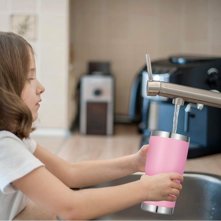 Vegond Copo Térmico Em Aço Inoxidável Com Tampa E Palhinha 591 Ml