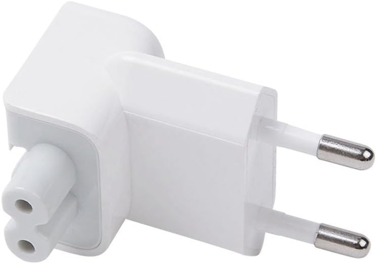 Reyaer Adaptador CA, plugue europeu, conversor, adaptador de carregador de viagem para Mac Book, Mac/Book/telefone/pod, adaptador de energia CA (pacote com 1)