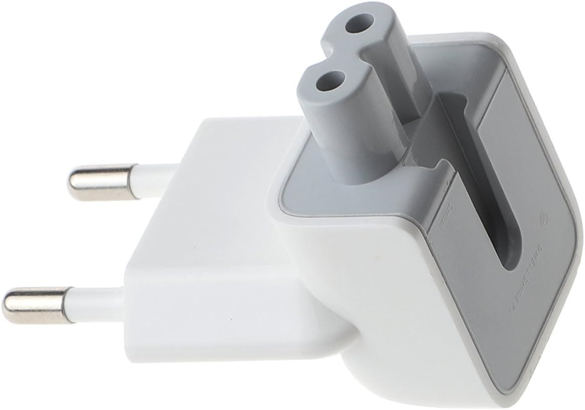 Reyaer Adaptador CA, plugue europeu, conversor, adaptador de carregador de viagem para Mac Book, Mac/Book/telefone/pod, adaptador de energia CA (pacote com 1)