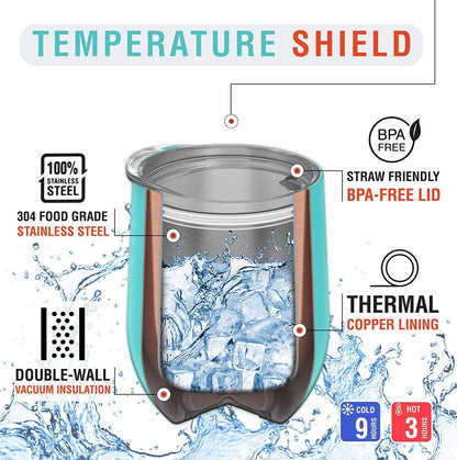 Chillout Life Copos De Vinho De Aço Inoxidável 355 ml