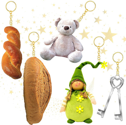 Hotop Peças De Porta-Chaves Para Artesanato 25 Mm, Dourado