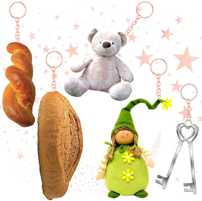 Hotop Peças De Porta-Chaves Para Artesanato 25 Mm, Ouro Rosa