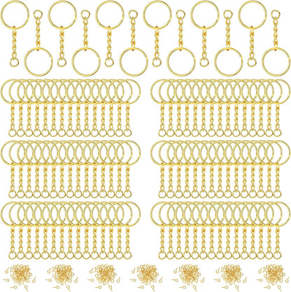 Hotop Peças De Porta-Chaves Para Artesanato 25 Mm, Dourado