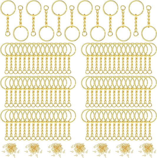 Hotop Peças De Porta-Chaves Para Artesanato 25 Mm, Dourado