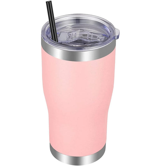 Vegond Copo Térmico Em Aço Inoxidável Com Tampa E Palhinha 591 Ml