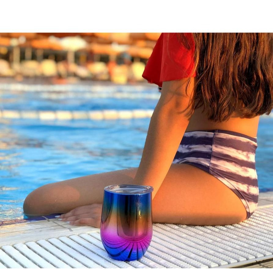 Chillout Life Copos de Vinho em Aço Inoxidável 355 ml