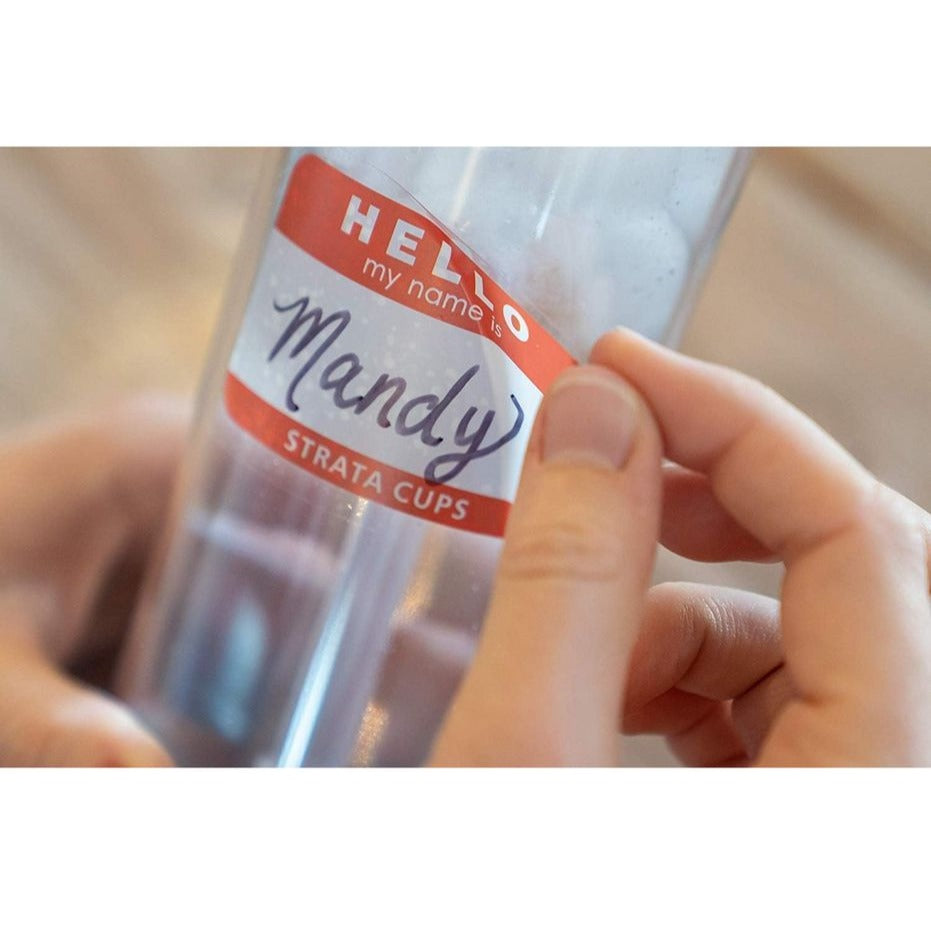 Strata Cups Copos Coloridos Finos com Tampa e Palhinha