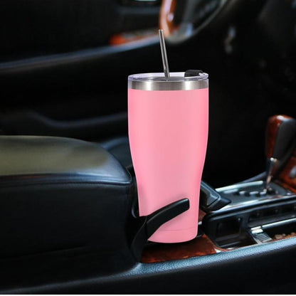 Dongni Copo de Aço Inoxidável de 887mL com Tampa Revestimento em Pó, Copos a Granel, Copo de Viagem com Isolamento a Vácuo e Parede Dupla para Café