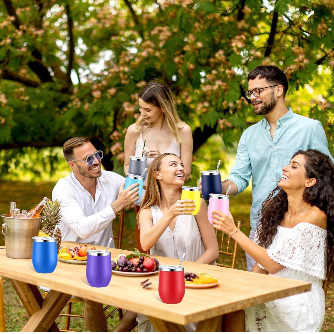 Inbagi Copos De Vinho De Aço Inoxidável De 355 ml