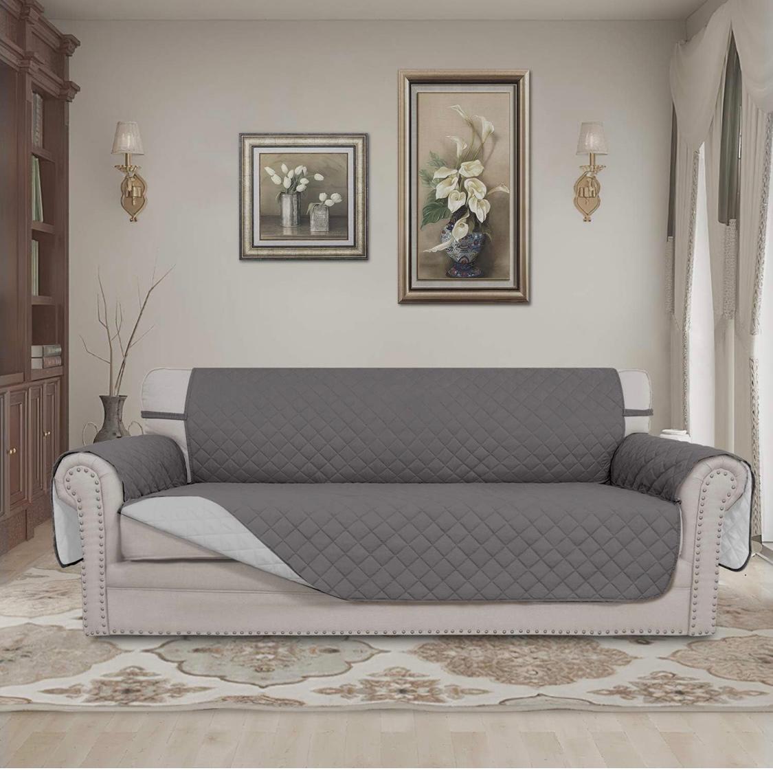 Maleável Capa De Sofá Reversível e Fácil de Usar Para Sofá Com 3 Almofadas