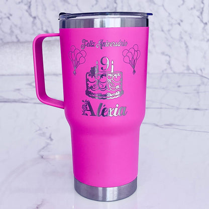 Copo Térmico Premium com Personalização a Laser - Arte Exclusiva